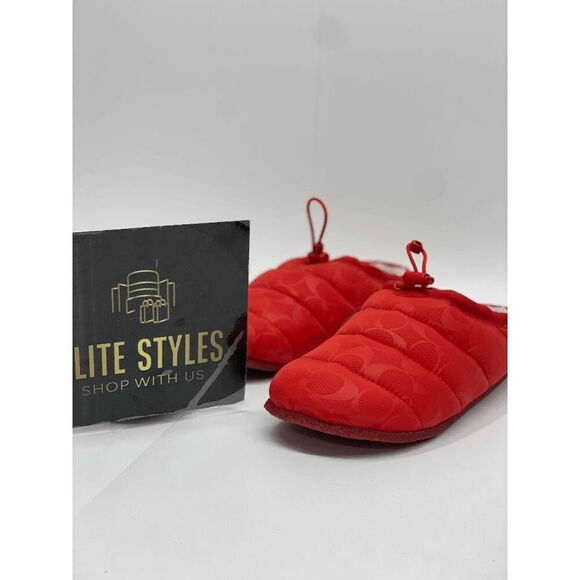 COACH Women's Rachelle Slip-On Slippers - Miami Red 6.5B - Picture 4 of 8